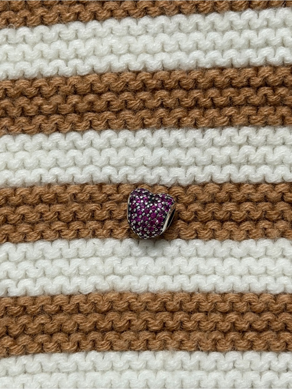 Pandora Purple Pave Heart Charm